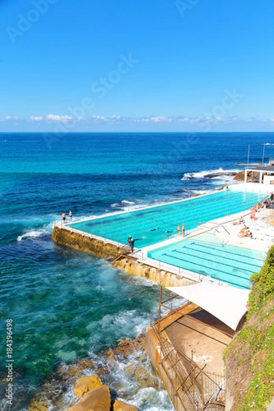 Fototapeta in  australia beach and the resort pool near ocean