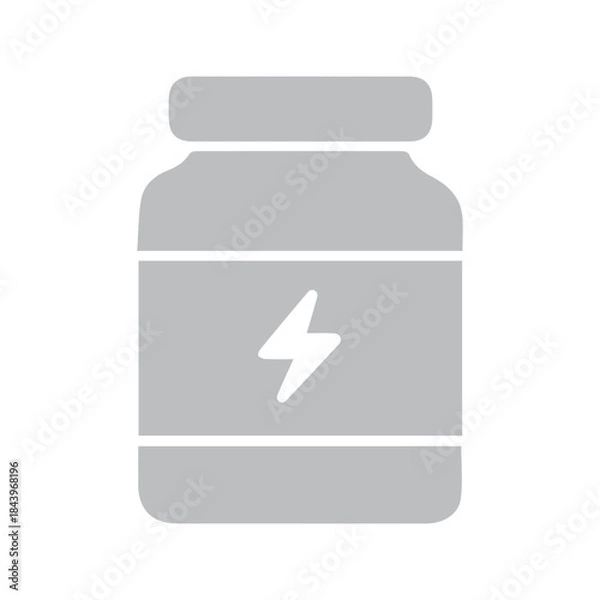 Obraz Energy supplement jar icon