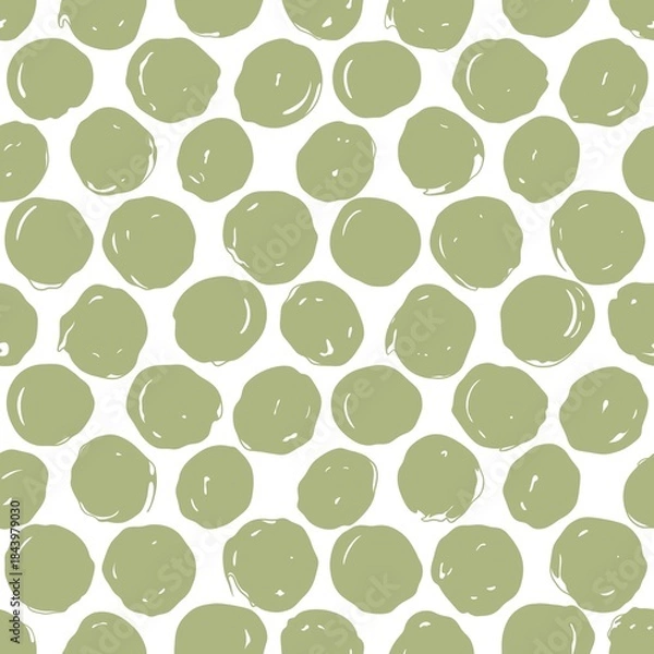 Obraz Seamless abstract circle pattern in green tones