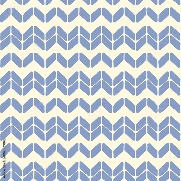 Obraz Seamless geometric chevron pattern in blue tones
