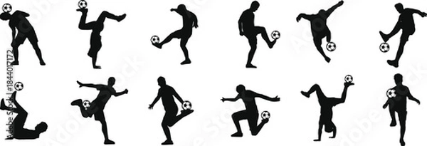 Fototapeta Dynamic Soccer Freestyle Trick