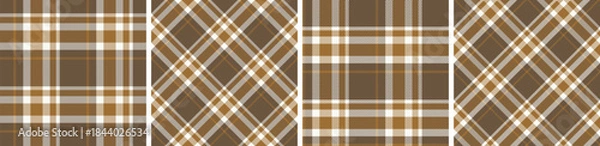 Fototapeta plaid and tartan pattern set.checkered fabric texture background.