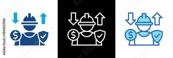 Obraz Workers Compensation triplestyle icon