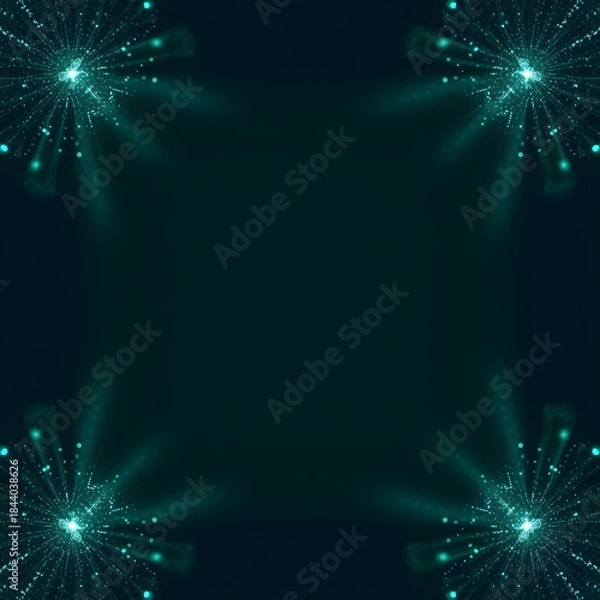 Obraz Neon Hexagon Light Frame