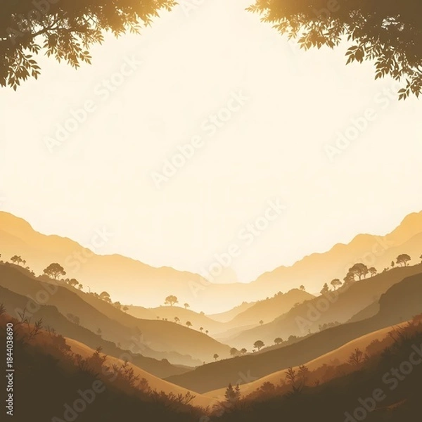 Obraz Layered Terrain Landscape Frame