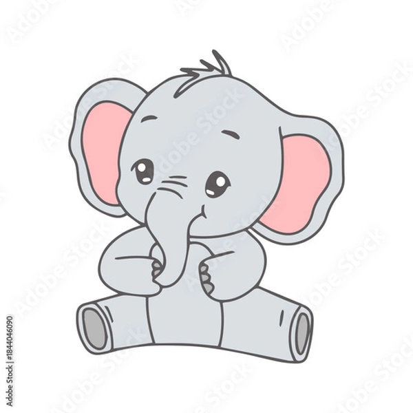 Obraz Cute Elephant Character Mascot 