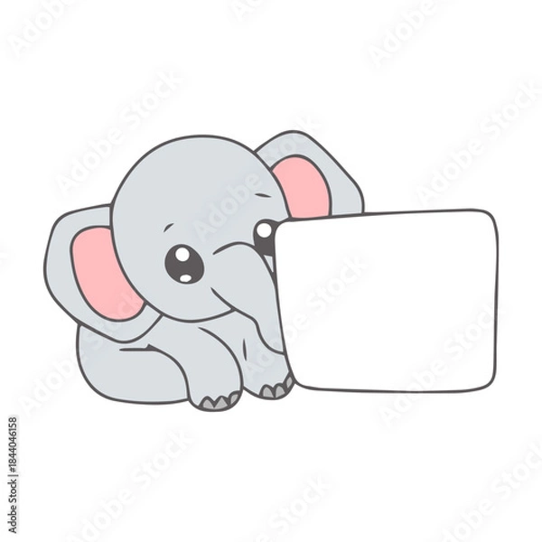 Obraz Cute Elephant Character Mascot 
