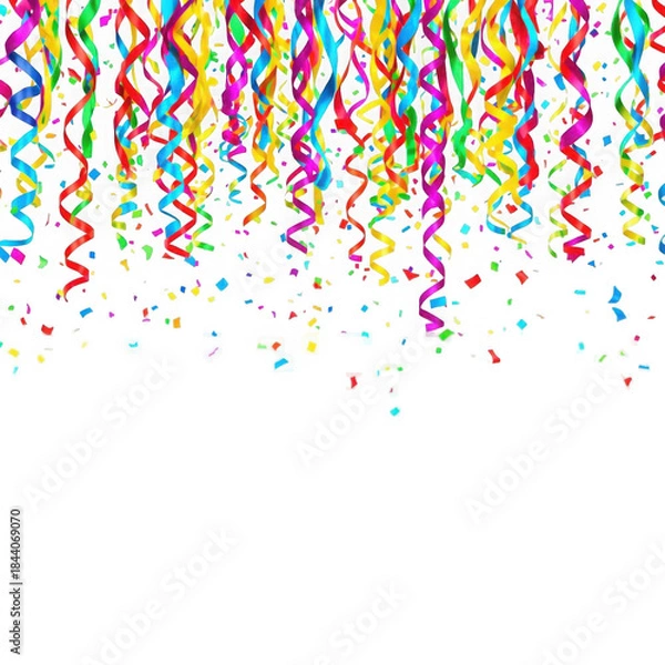 Obraz party streamers and confetti