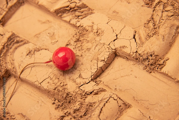 Obraz The patterns formed by clay, sand, and soil are embellished with wild fruit props. The layout is simple and has Middle Eastern and American Western styles, which are relatively simple. The design incl