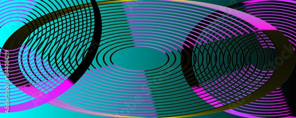 Obraz Digital glitch effect. XXL vibrant background.