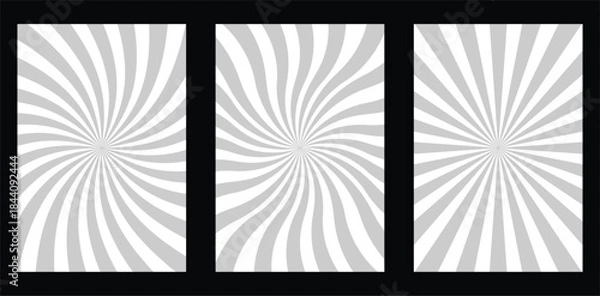 Fototapeta Retro 60s 70s background with twisted waves and funky curves. Vector illustration.