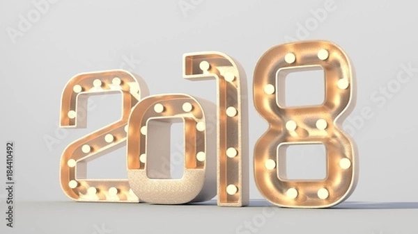 Obraz 3D number 2018