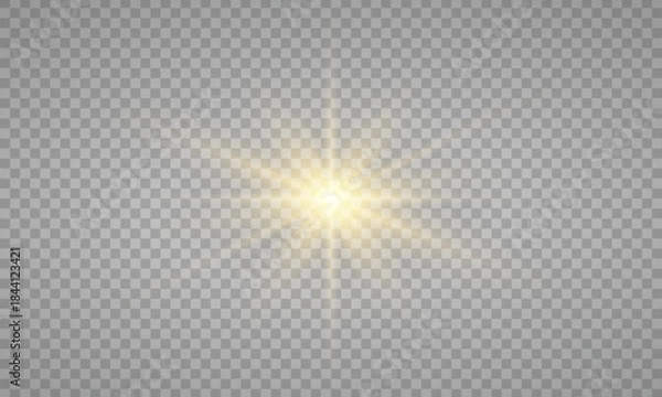 Fototapeta Vector transparent sunlight special lens flare light effect. Stock royalty free vector illustration. PNG