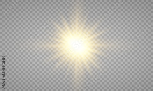 Fototapeta Vector transparent sunlight special lens flare light effect. Stock royalty free vector illustration. PNG