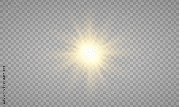 Fototapeta Vector transparent sunlight special lens flare light effect. Stock royalty free vector illustration. PNG