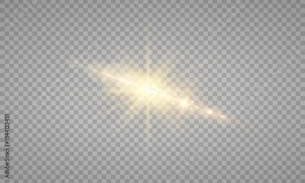 Fototapeta Vector transparent sunlight special lens flare light effect. Stock royalty free vector illustration. PNG