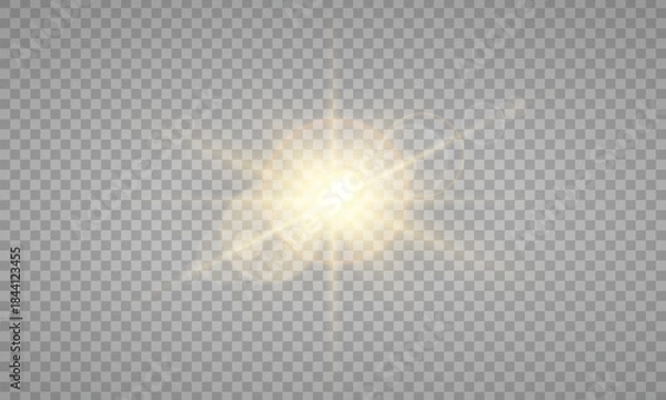 Fototapeta Vector transparent sunlight special lens flare light effect. Stock royalty free vector illustration. PNG