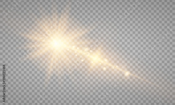 Fototapeta Vector transparent sunlight special lens flare light effect. Stock royalty free vector illustration. PNG