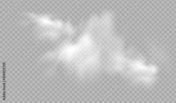 Fototapeta Realistic Ground Fog Overlay with Soft Diffusion PNG overlay