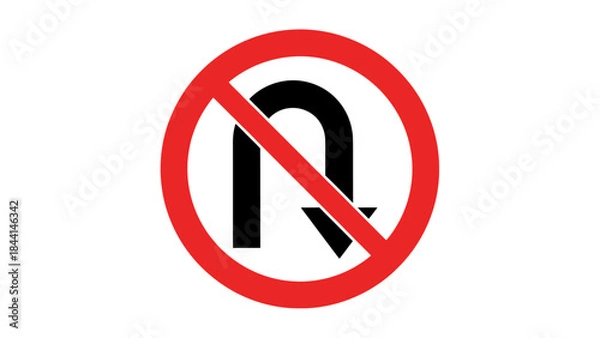 Obraz No turning symbols vector 