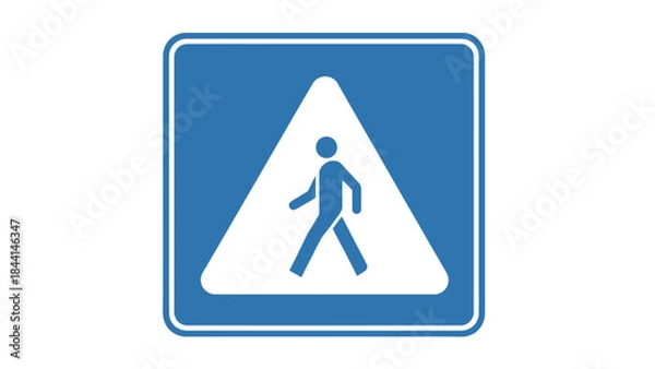 Obraz traffic sign icon symbol for pedestrian crossing street safety caution ahead