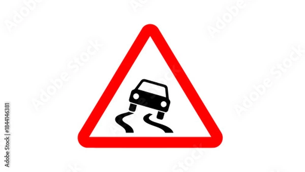 Obraz warning sign on a white background