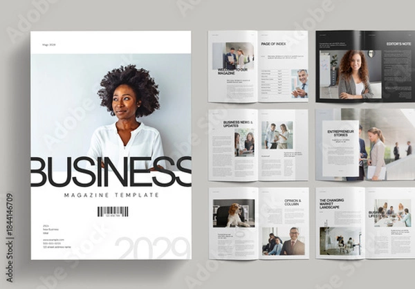Obraz Business Magazine Layout