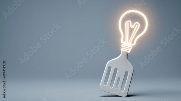 Fototapeta The glowing lightbulb of idea