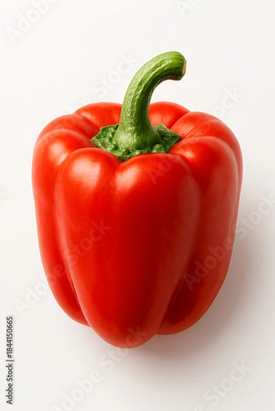 Obraz Fresh Red Bell Pepper Isolated on White Background