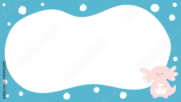 Fototapeta かわいい動画配信用の背景82　ウーパールーパーと共に