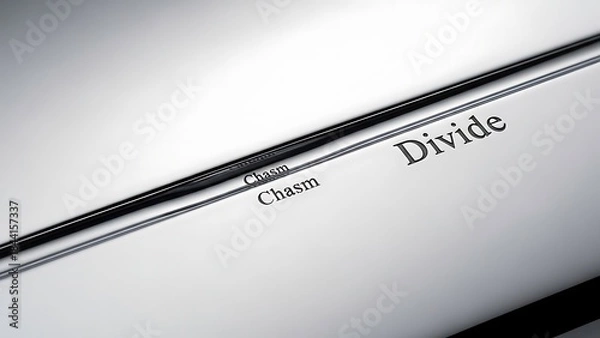 Fototapeta Two instances of the word Chasm on a document