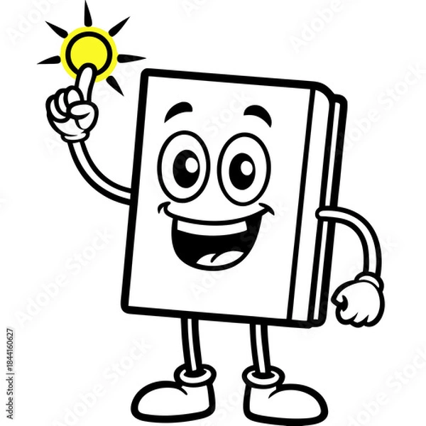 Obraz funny cartoon character book