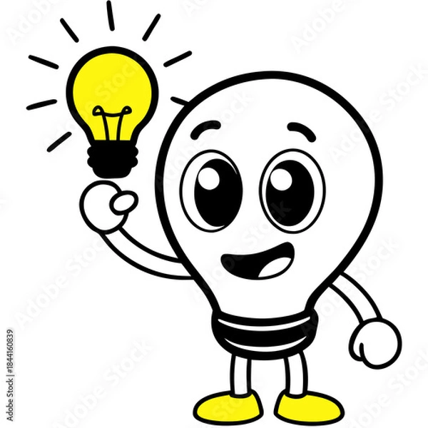 Obraz light bulb cartoon