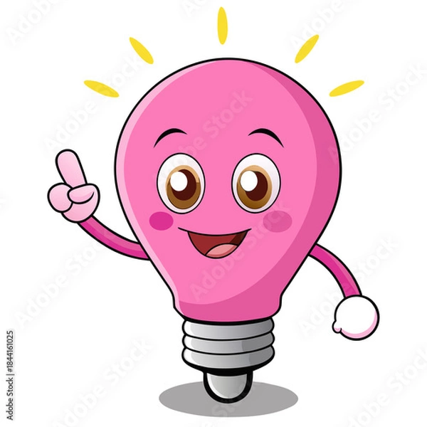 Obraz cartoon light bulb