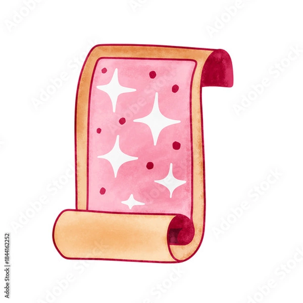 Obraz Cute Magical Scroll Paper Illustration Design