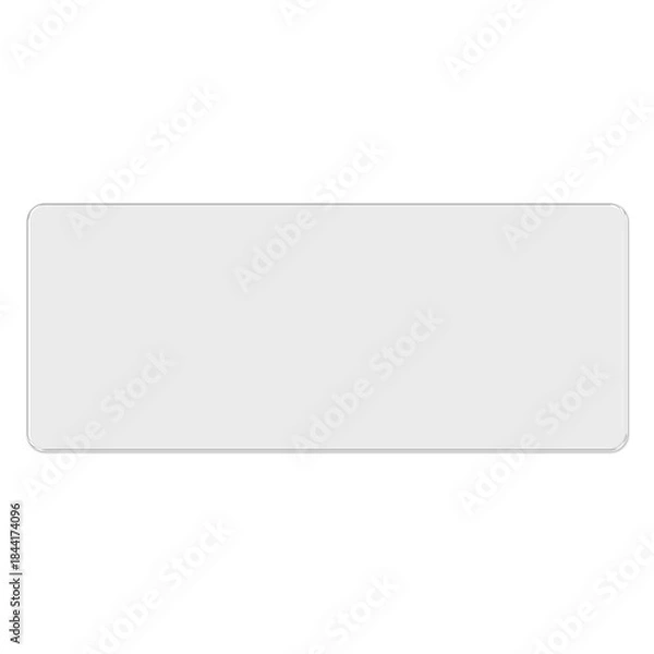 Obraz Frosted Glass Bar with Rounded Corners, Frosted Glass Square Button with Rounded Corners, Glass sheet, Glass panel, Glass plastic, Glass UI. Glassmorphism UI Element on Transparent Background