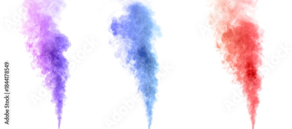 Fototapeta 
Colorful smoke effect. Realistic smoke with different colors on black background. Color explosion. Template design. Pastel ink smoke. Bright and intense abstract background. Fog or smoke