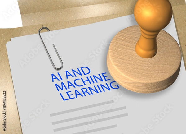 Fototapeta AI and Machine Learning concept