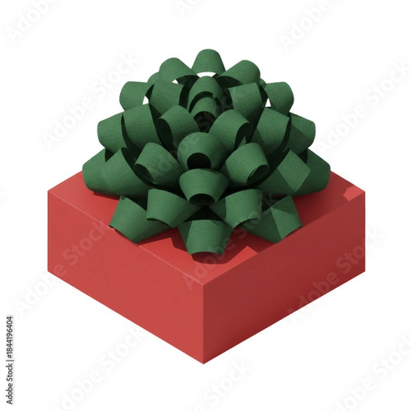 Obraz A Square Gift. Elaborate Matte Star Bow