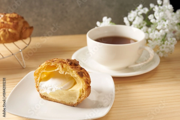 Obraz シュー・ア・ラ・クレーム　フランス菓子のイメージ