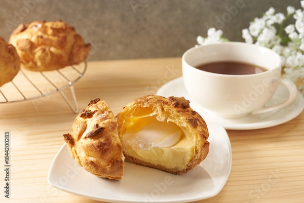 Obraz シュー・ア・ラ・クレーム　フランス菓子のイメージ