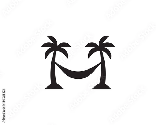 Fototapeta Hammock icon vector design illustration