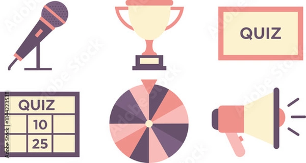 Obraz Interactive quiz event illustration