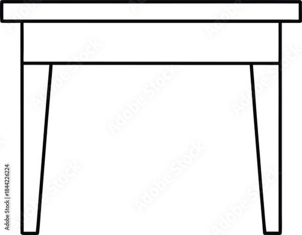 Obraz kitchen table icon outline vector on transparent background