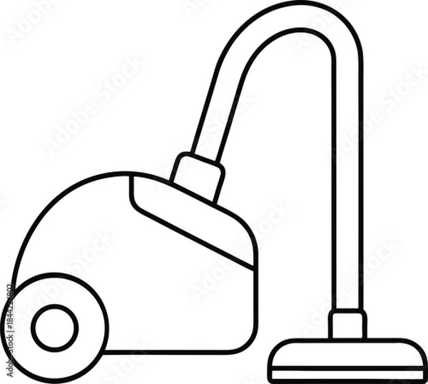 Obraz vacuum cleaner icon outline vector on transparent background