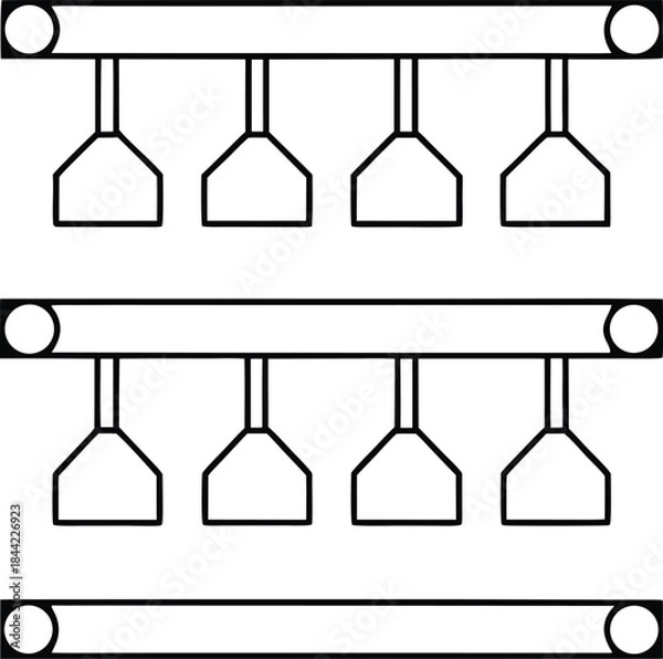Obraz wine rack icon outline vector on transparent background