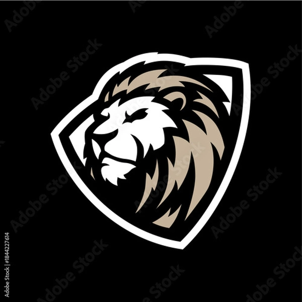 Obraz Lion Shield Sport Logo Vector Icon Illustration