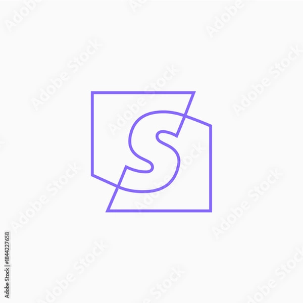 Obraz s letter mark square logo vector icon illustration