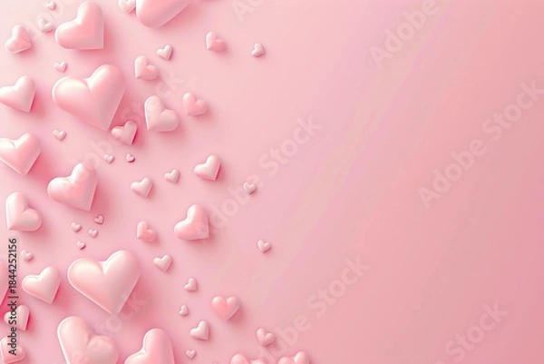 Obraz ピンクのハート背景