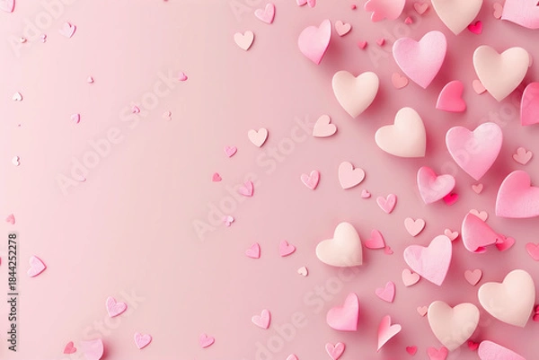 Obraz ピンクのハート背景
